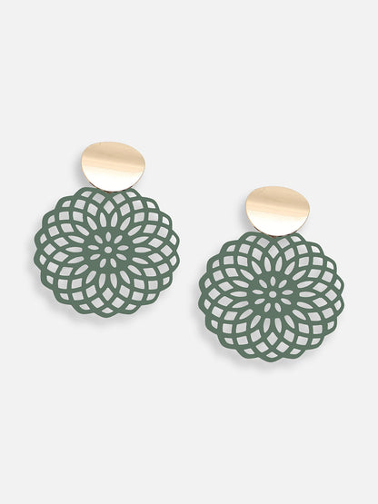 GOLD PLATED PARTY DESIGNER DROP EARRING FOR WOMEN