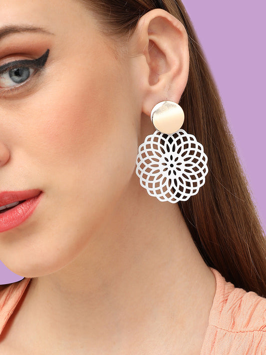 GOLD PLATED PARTY DESIGNER DROP EARRING FOR WOMEN