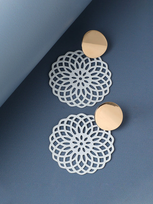 GOLD PLATED PARTY DESIGNER DROP EARRING FOR WOMEN