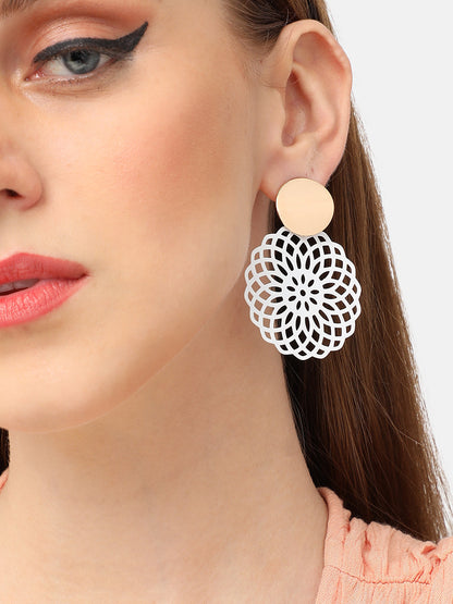 GOLD PLATED PARTY DESIGNER DROP EARRING FOR WOMEN