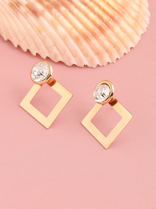 GOLD PLATED PARTY DESIGNER DROP EARRING FOR WOMEN
