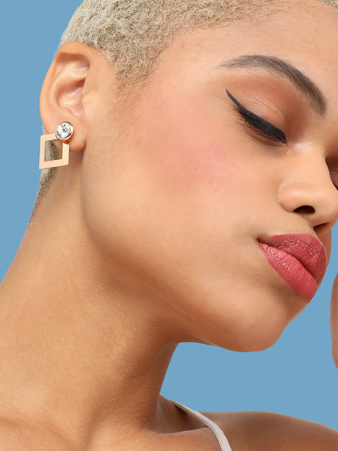GOLD PLATED PARTY DESIGNER DROP EARRING FOR WOMEN
