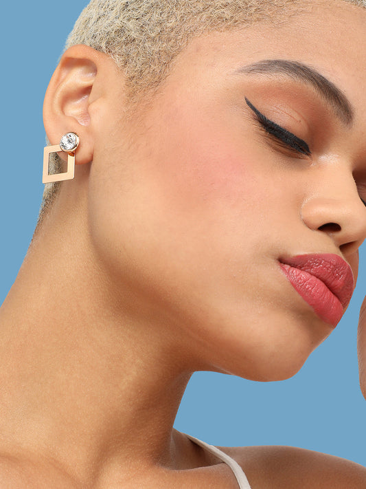 GOLD PLATED PARTY DESIGNER DROP EARRING FOR WOMEN