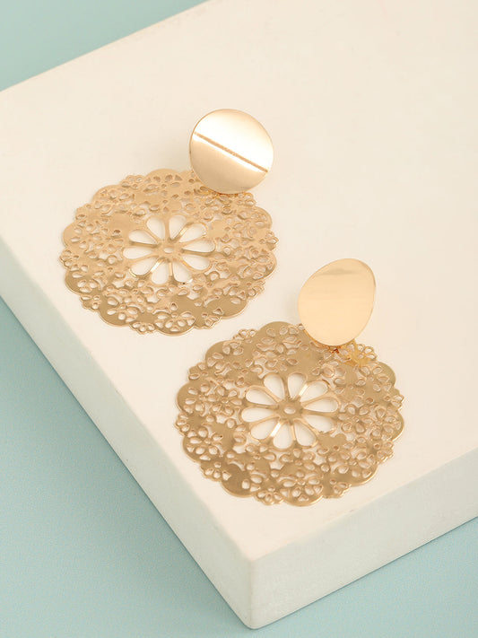GOLD PLATED PARTY DESIGNER DROP EARRING FOR WOMEN