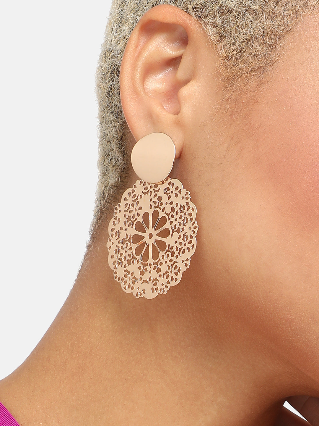 GOLD PLATED PARTY DESIGNER DROP EARRING FOR WOMEN