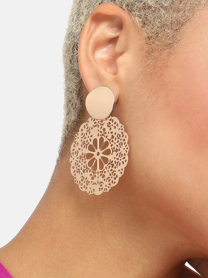GOLD PLATED PARTY DESIGNER DROP EARRING FOR WOMEN