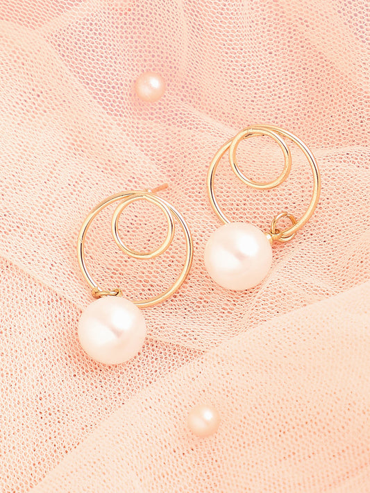 GOLD PLATED PARTY DESIGNER DROP EARRING FOR WOMEN