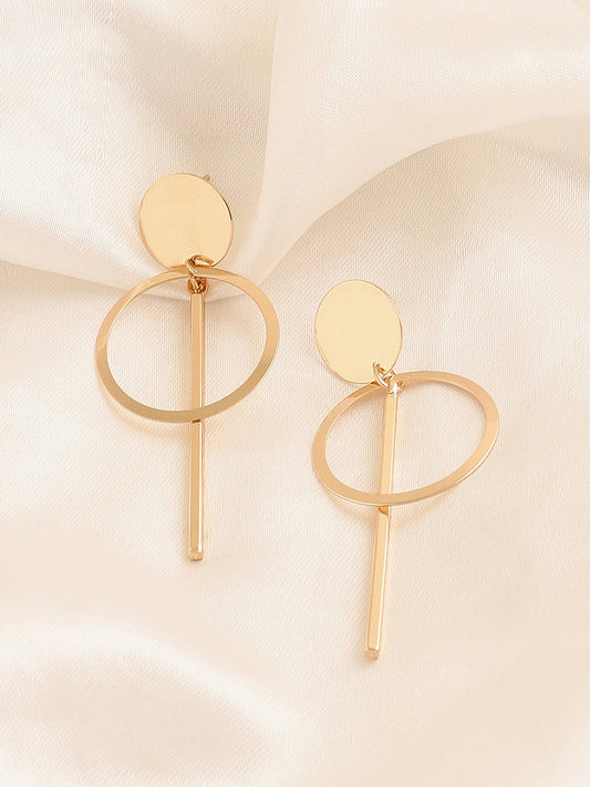GOLD PLATED PARTY DESIGNER DROP EARRING FOR WOMEN