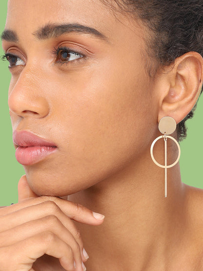 GOLD PLATED PARTY DESIGNER DROP EARRING FOR WOMEN