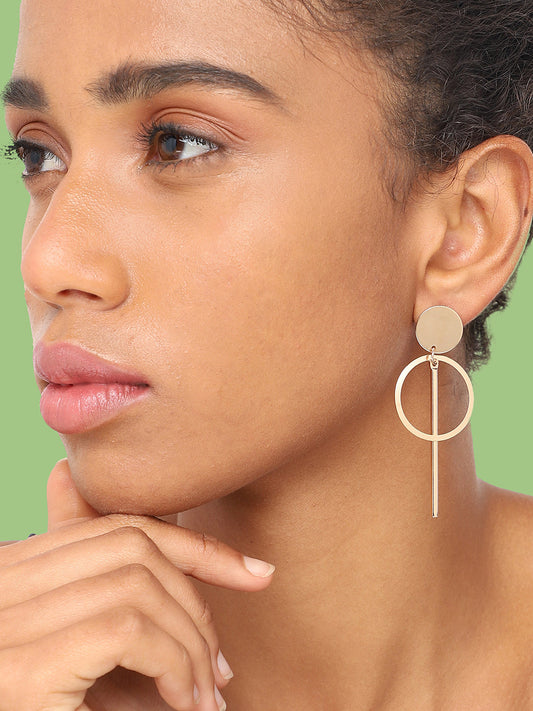 GOLD PLATED PARTY DESIGNER DROP EARRING FOR WOMEN