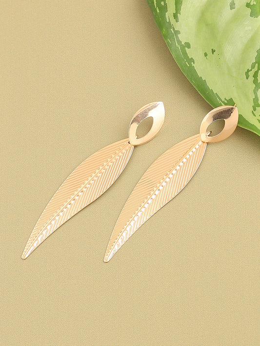 GOLD PLATED PARTY DESIGNER DROP EARRING FOR WOMEN