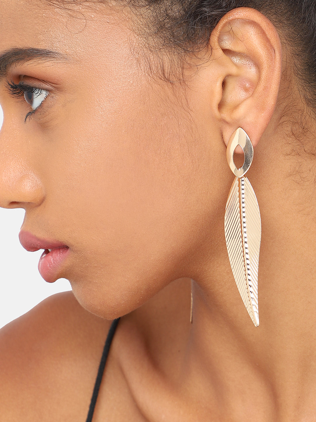 GOLD PLATED PARTY DESIGNER DROP EARRING FOR WOMEN