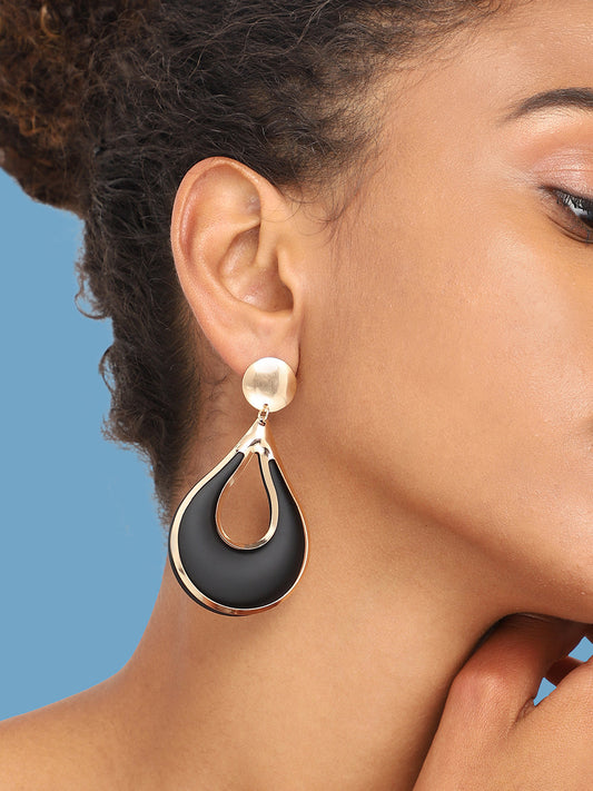 GOLD PLATED PARTY DESIGNER DROP EARRING FOR WOMEN