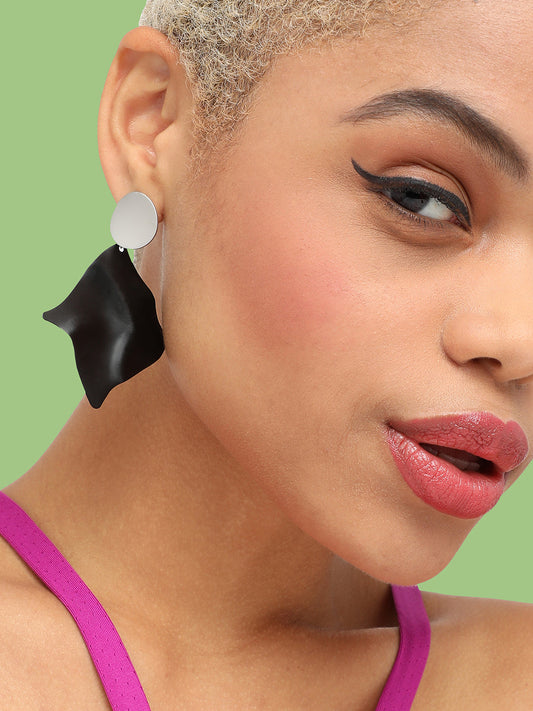 SILVER PLATED PARTY DESIGNER DROP EARRING FOR WOMEN