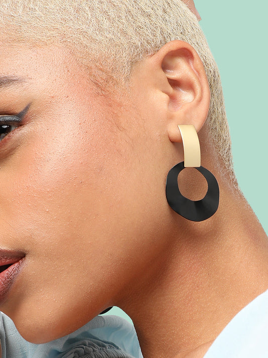 GOLD PLATED PARTY DESIGNER DROP EARRING FOR WOMEN