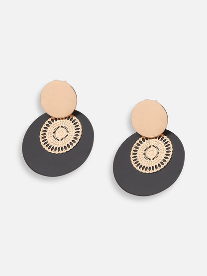 GOLD PLATED PARTY DESIGNER STONE DROP EARRING FOR WOMEN