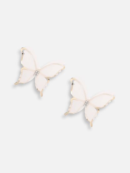 GOLD PLATED PARTY DESIGNER STONE STUD FOR WOMEN