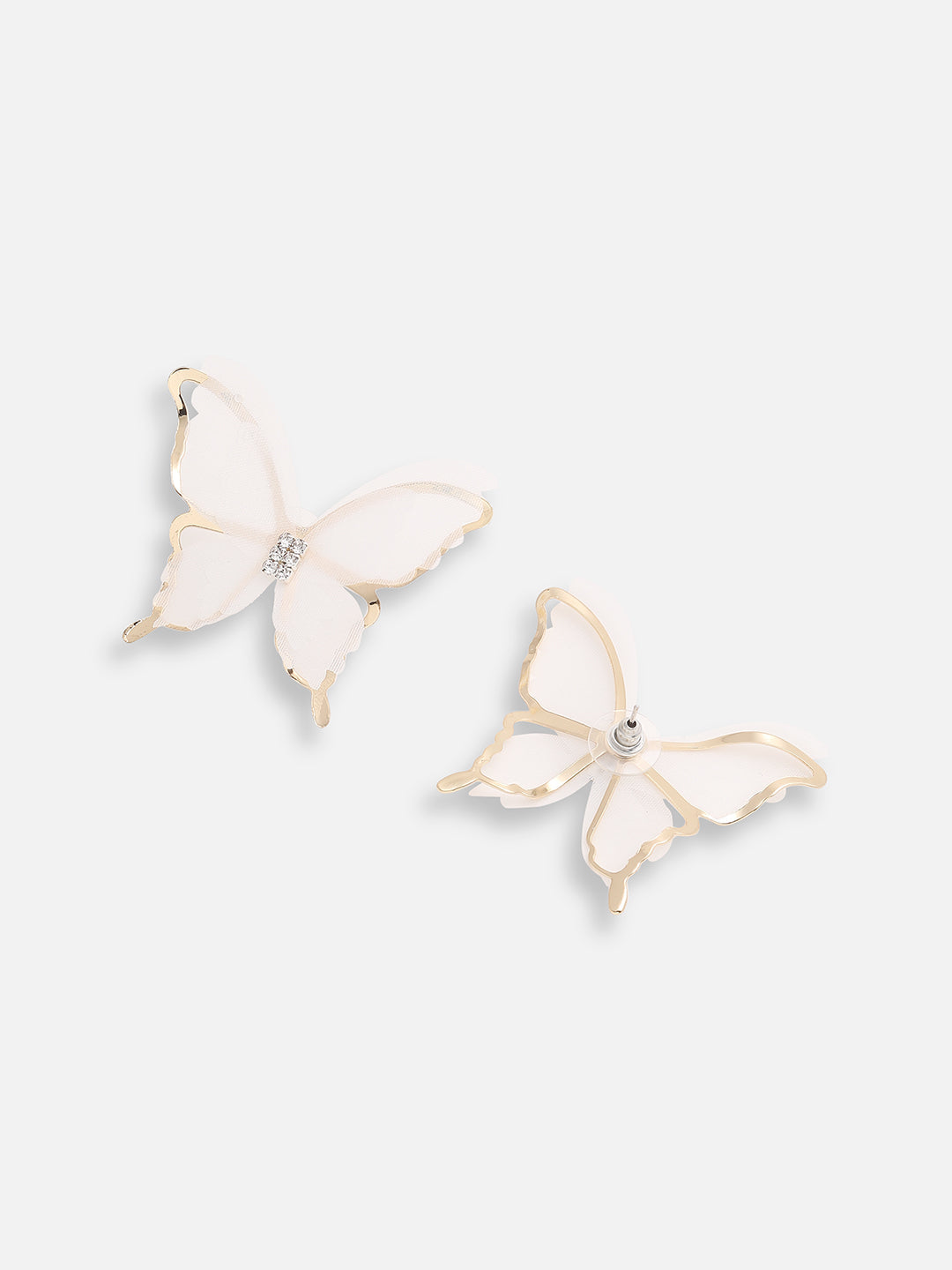 GOLD PLATED PARTY DESIGNER STONE STUD FOR WOMEN