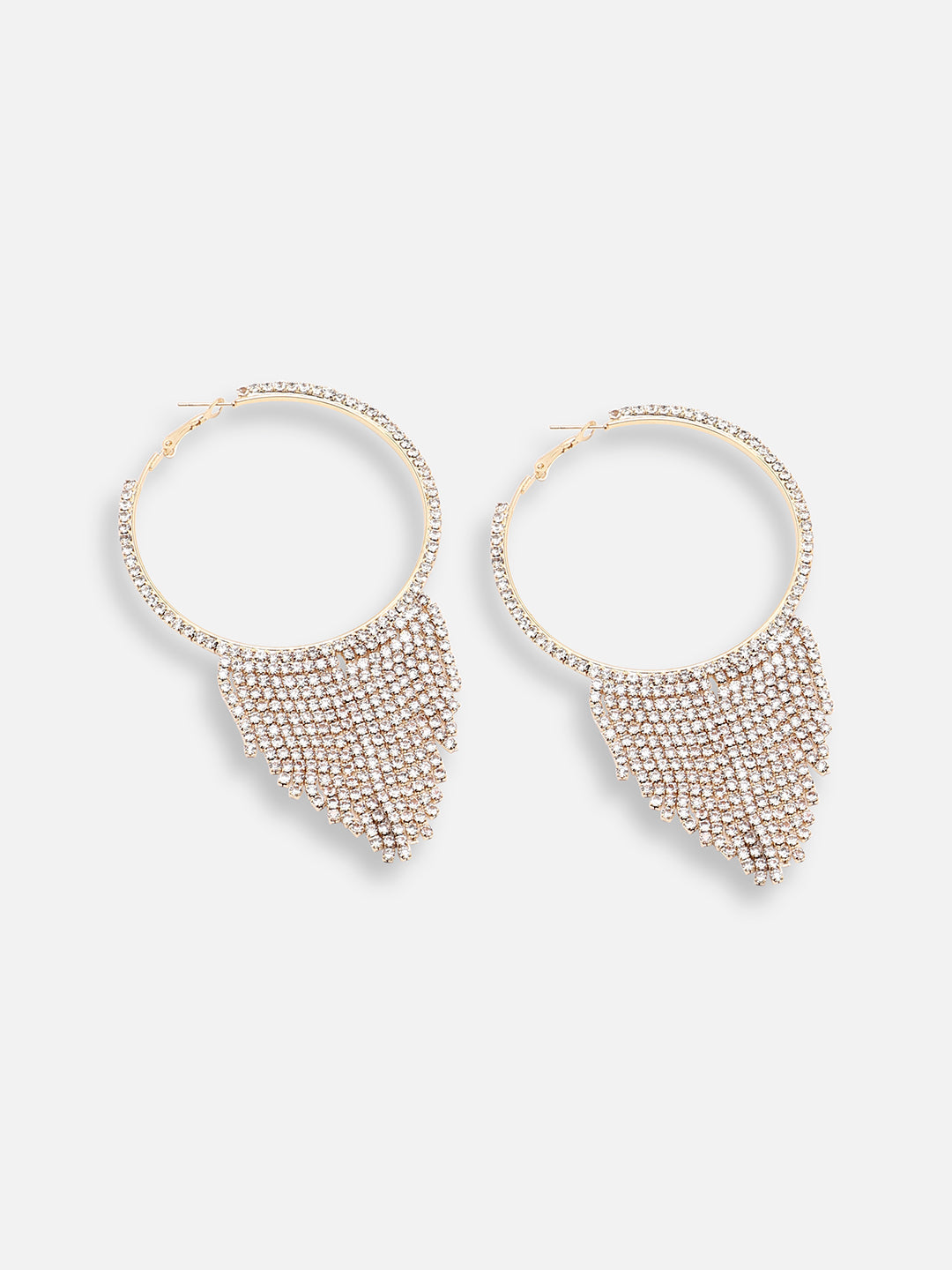 SILVER PLATED PARTY DESIGNER STONE DROP EARRING FOR WOMEN