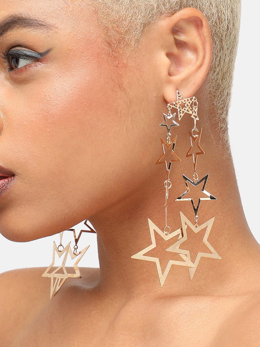 GOLD PLATED PARTY DESIGNER DROP EARRING FOR WOMEN