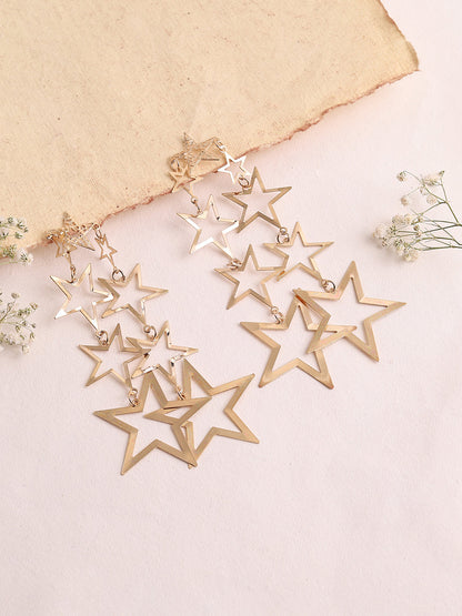 GOLD PLATED PARTY DESIGNER DROP EARRING FOR WOMEN