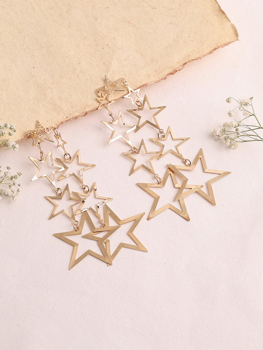 GOLD PLATED PARTY DESIGNER DROP EARRING FOR WOMEN