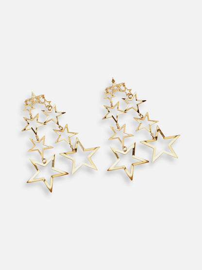 GOLD PLATED PARTY DESIGNER DROP EARRING FOR WOMEN
