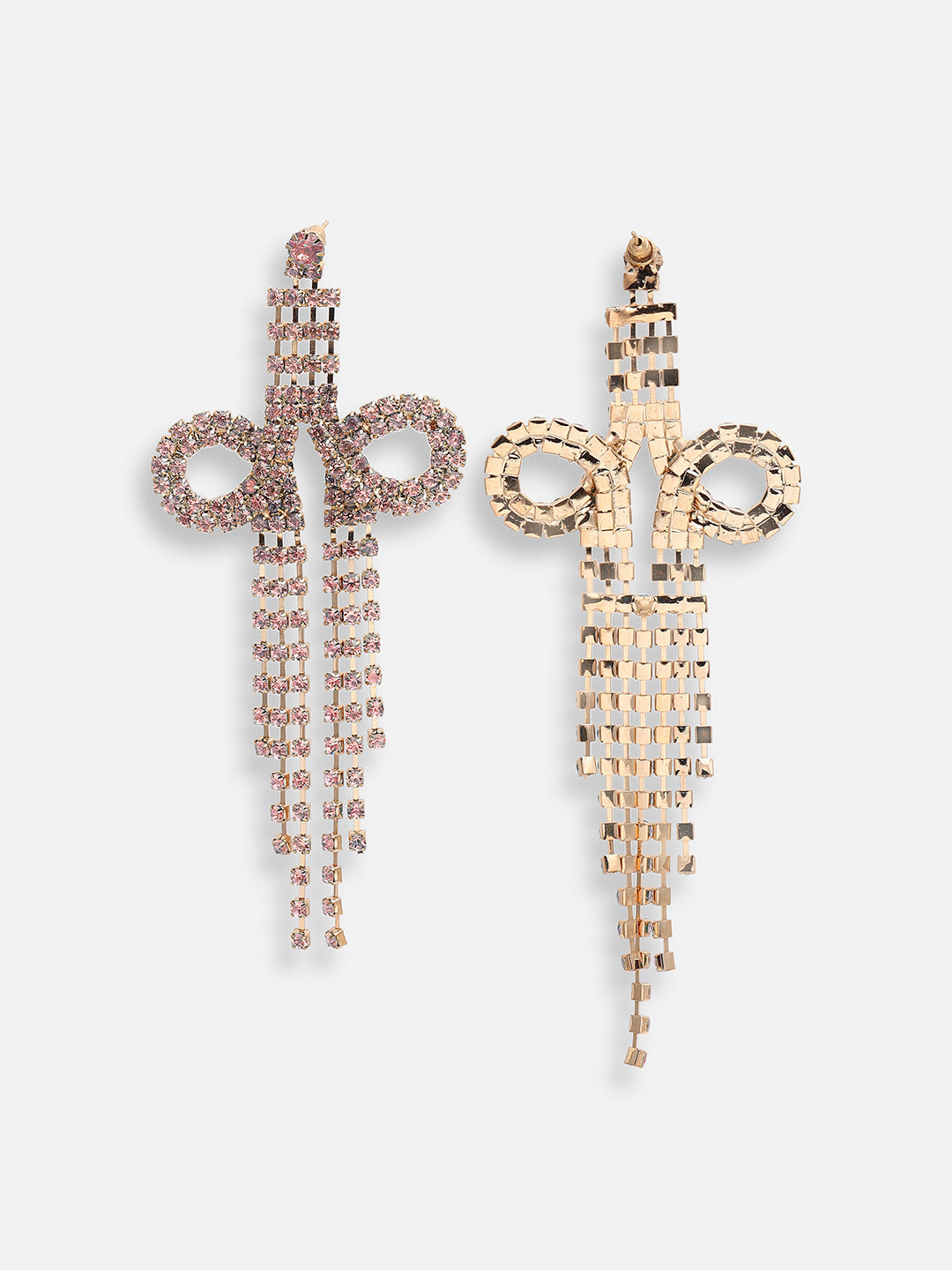 GOLD PLATED PARTY DESIGNER STONE DROP EARRING FOR WOMEN