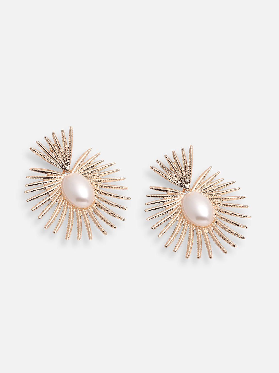 GOLD PLATED PARTY DESIGNER STONE DROP EARRING FOR WOMEN