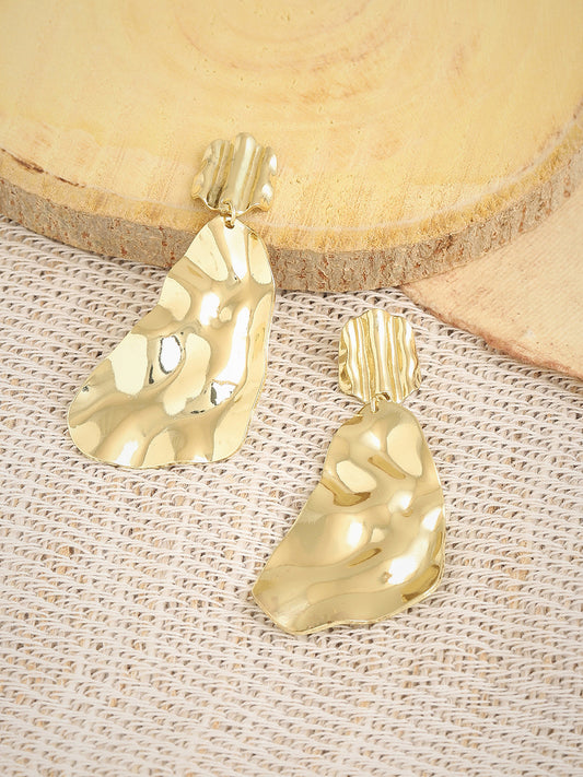 Gold Plated Party Designer Stone Drop Earring For Women