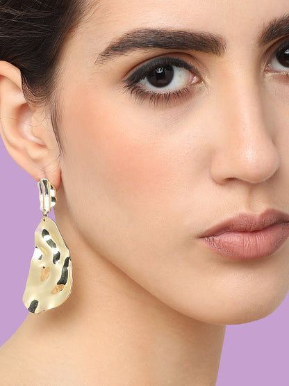 Gold Plated Party Designer Stone Drop Earring For Women
