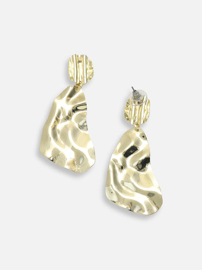 Gold Plated Party Designer Stone Drop Earring For Women