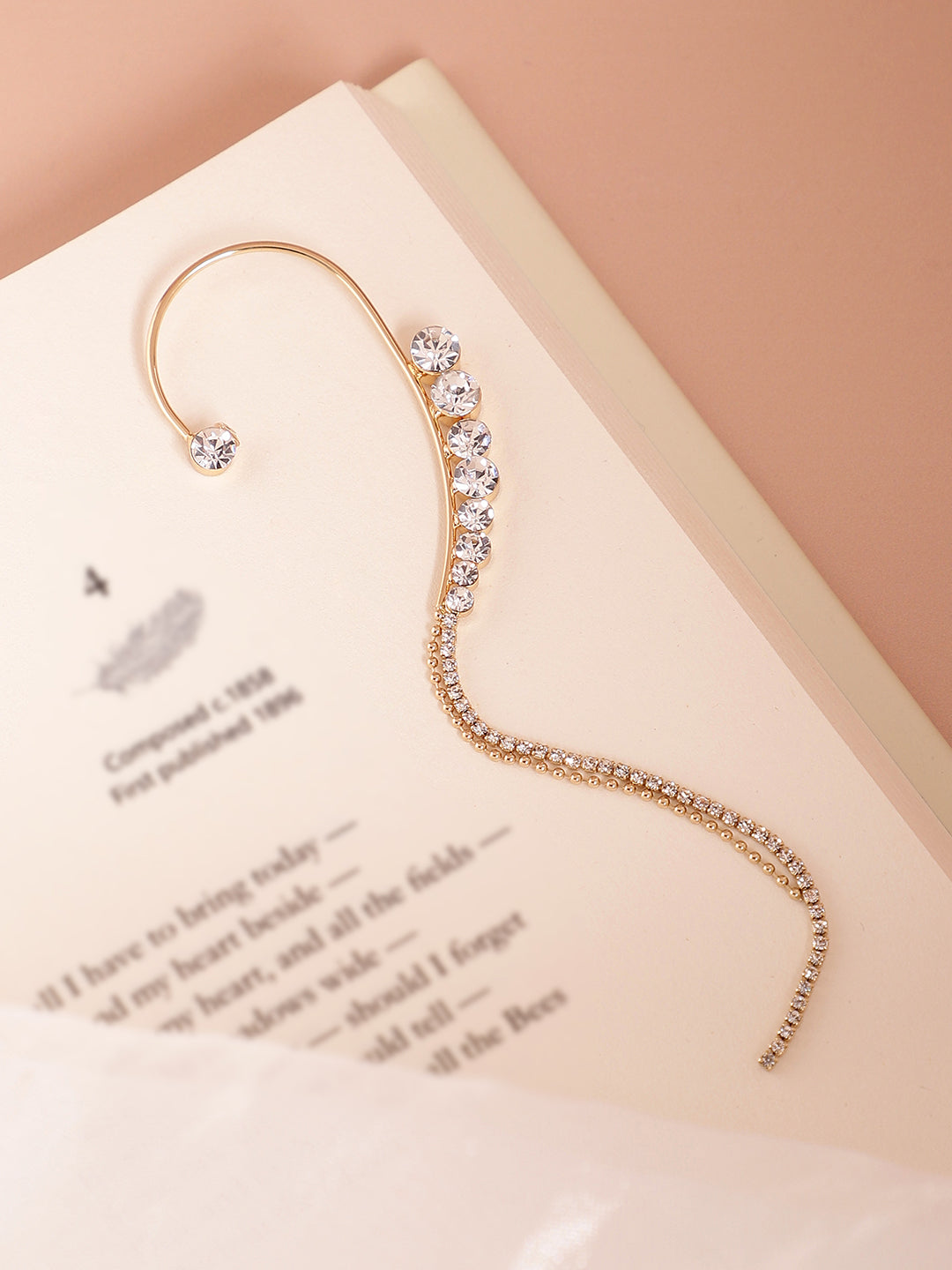 Golden Radiance Cuff Earrings