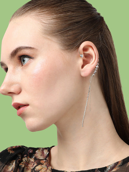 Golden Radiance Cuff Earrings