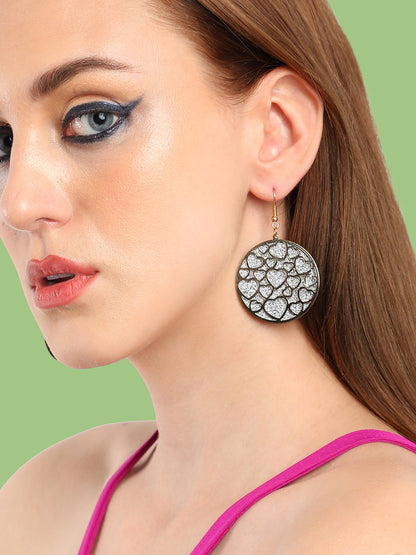 GOLD PLATED PARTY DESIGNER STONE DROP EARRING FOR WOMEN