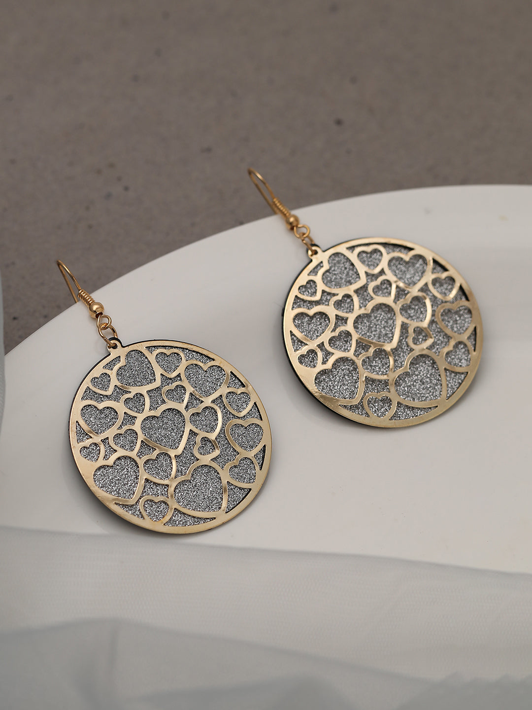 GOLD PLATED PARTY DESIGNER STONE DROP EARRING FOR WOMEN
