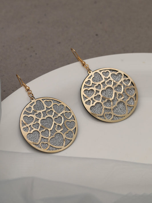 GOLD PLATED PARTY DESIGNER STONE DROP EARRING FOR WOMEN