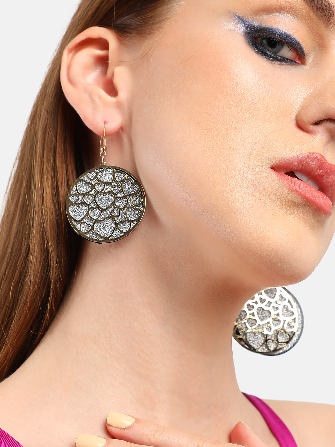 GOLD PLATED PARTY DESIGNER STONE DROP EARRING FOR WOMEN
