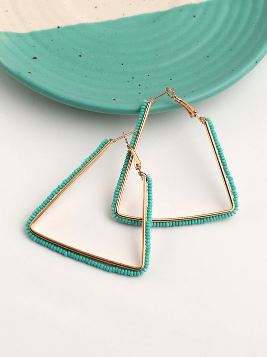 GOLD PLATED PARTY DESIGNER HOOP EARRING FOR WOMEN