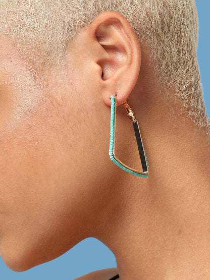 GOLD PLATED PARTY DESIGNER HOOP EARRING FOR WOMEN