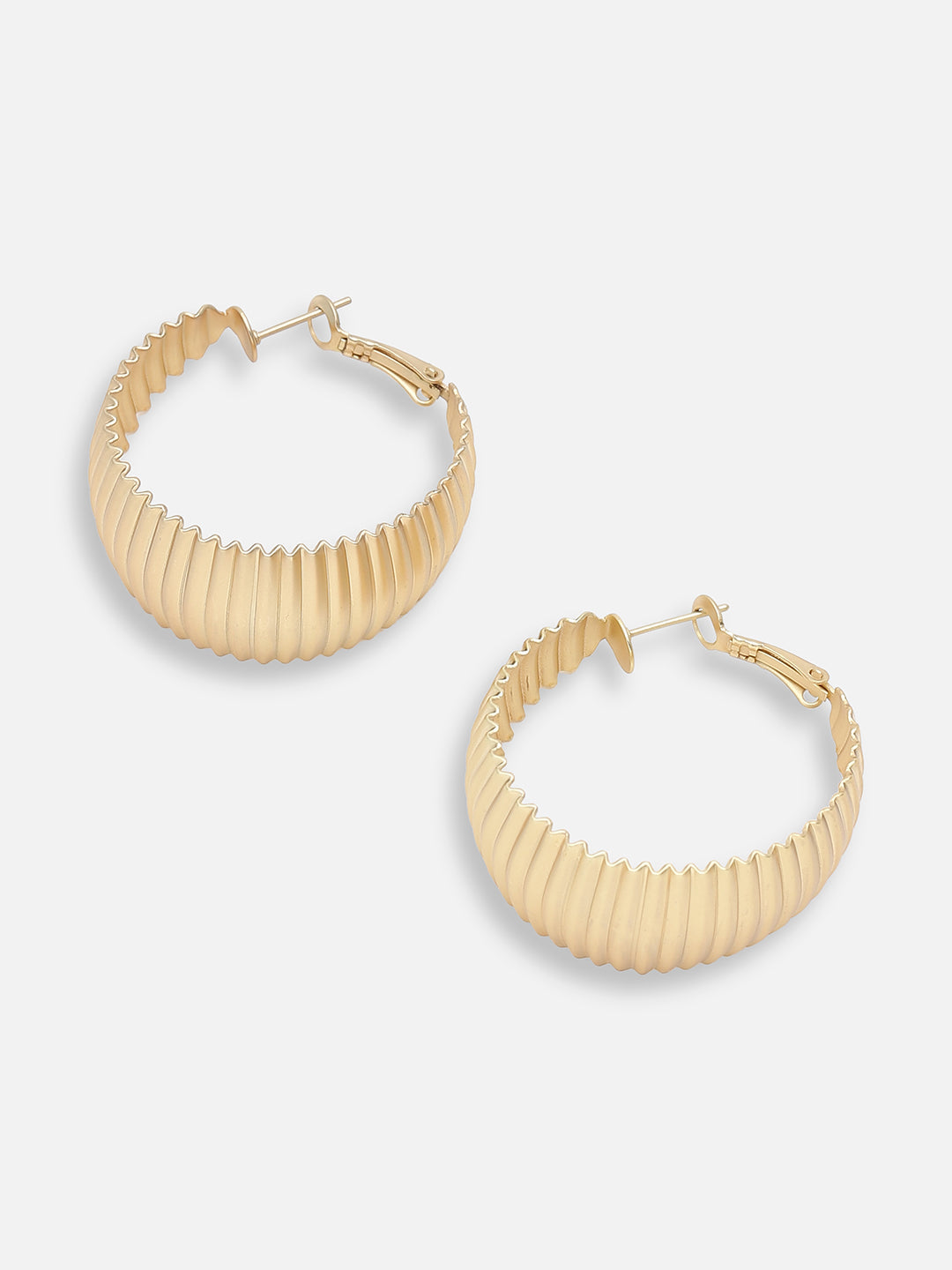 GOLD PLATED PARTY DESIGNER HOOP EARRING FOR WOMEN