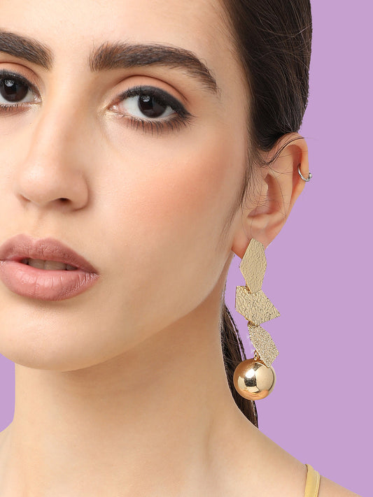 Gold Plated Party Designer Drop Earring For Women
