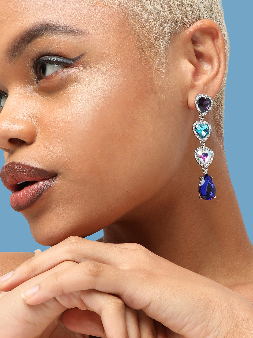 Lustrous Silver Drop Earrings