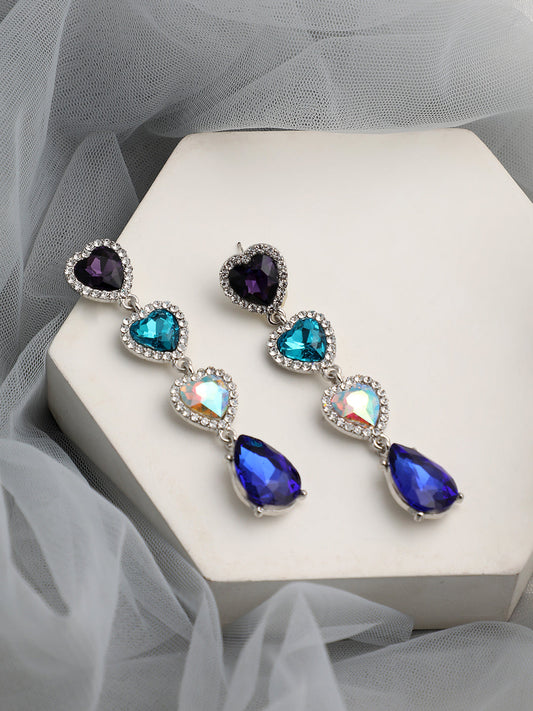 Lustrous Silver Drop Earrings