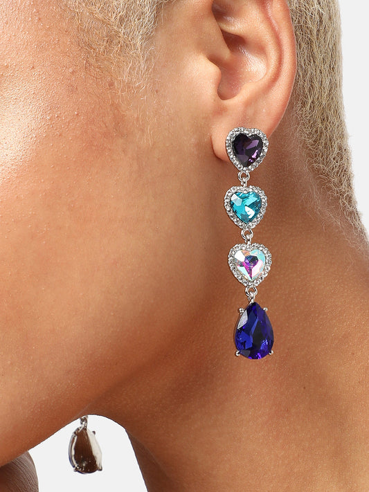 Lustrous Silver Drop Earrings