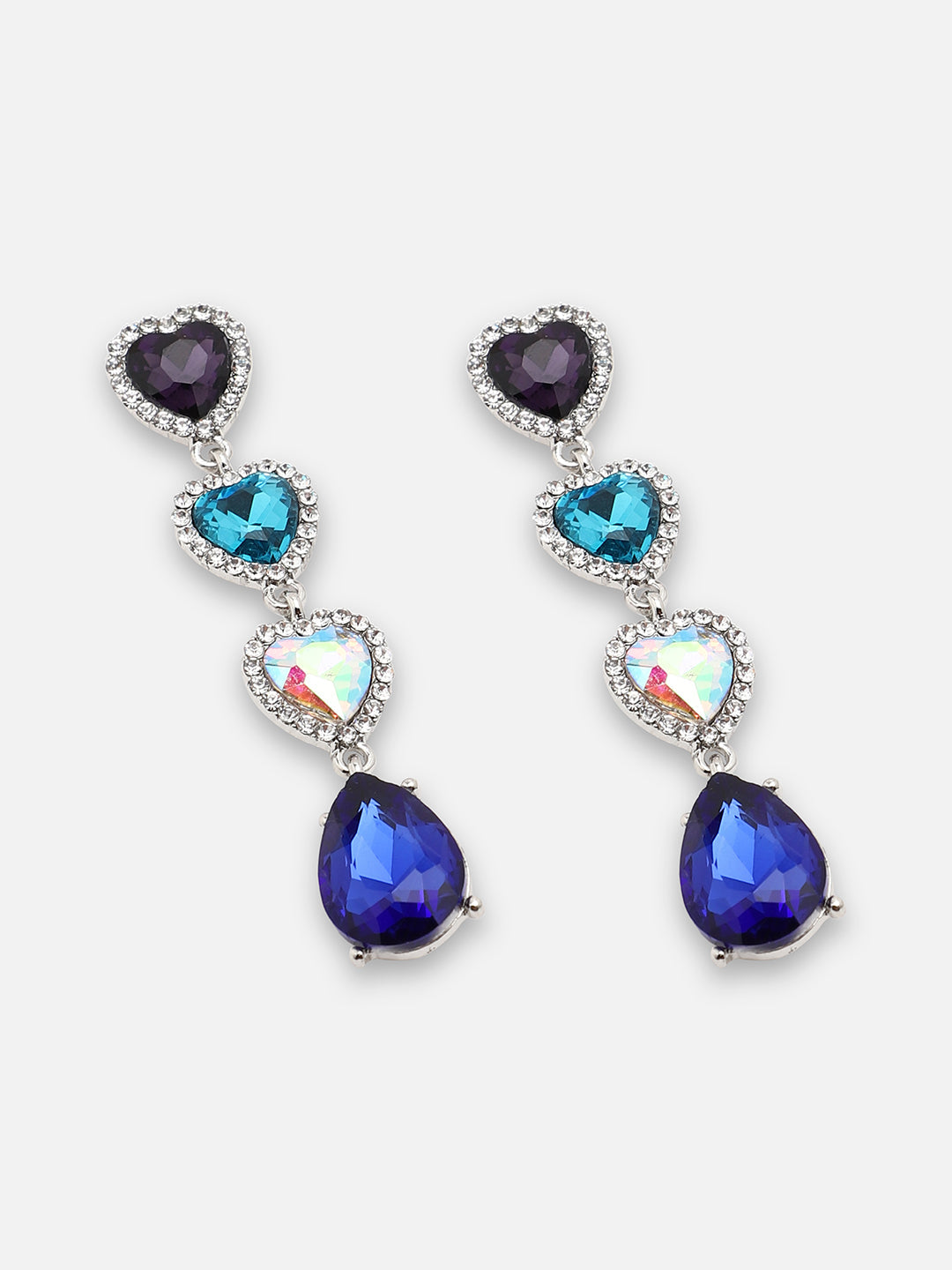Lustrous Silver Drop Earrings