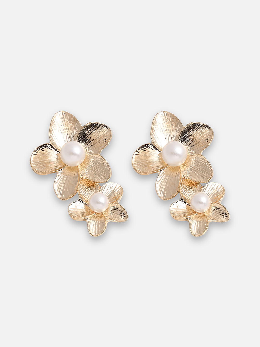 GOLD PLATED PARTY DESIGNER STONE DROP EARRING FOR WOMEN