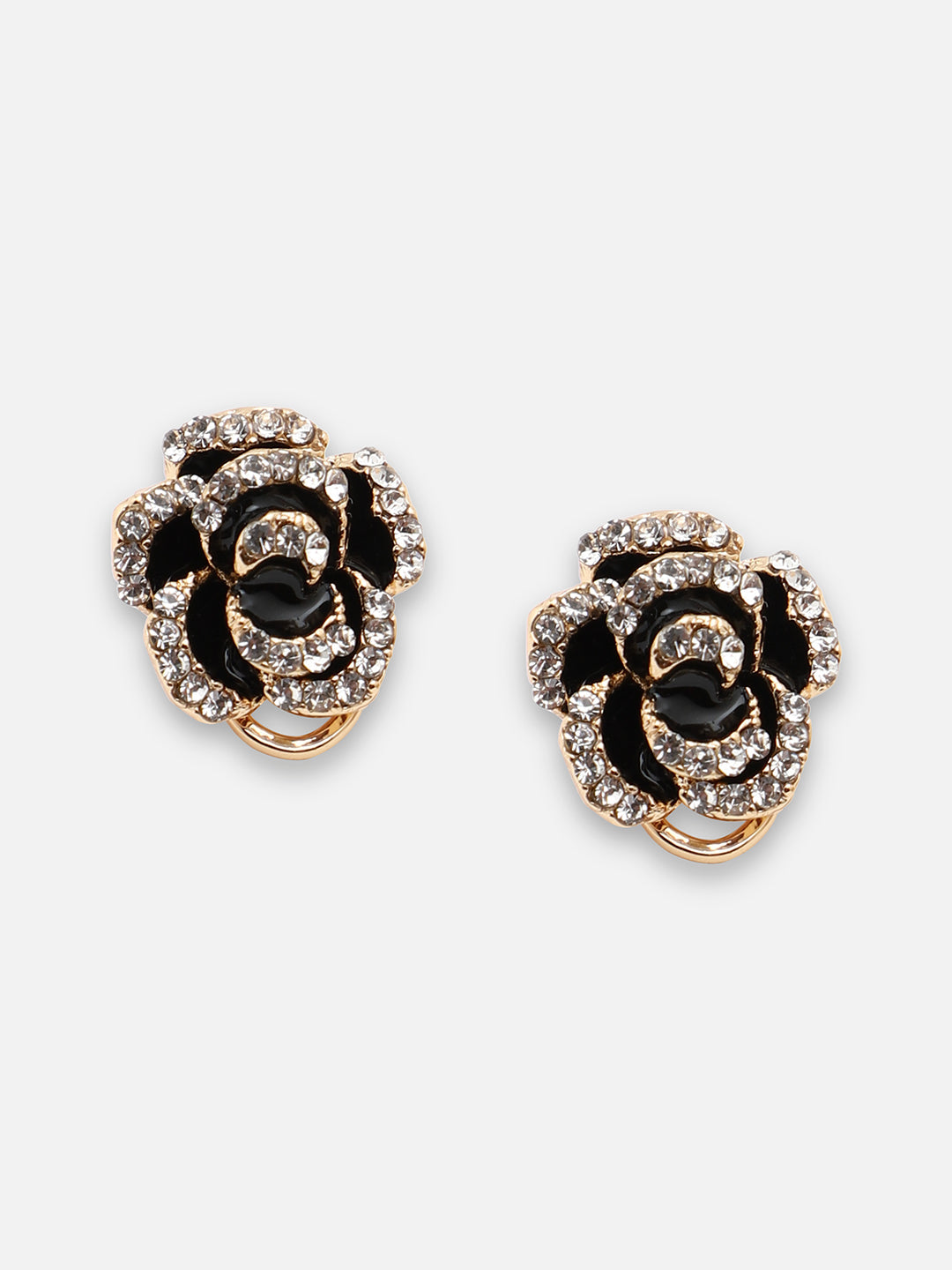 GOLD PLATED PARTY DESIGNER STONE STUD FOR WOMEN