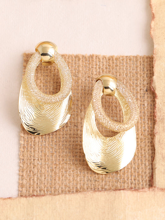 GOLD PLATED PARTY DESIGNER DROP EARRING FOR WOMEN