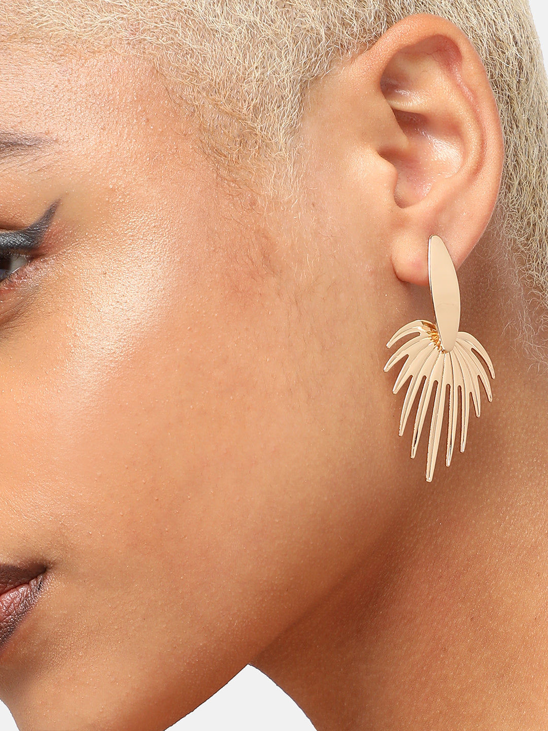 GOLD PLATED PARTY DESIGNER DROP EARRING FOR WOMEN